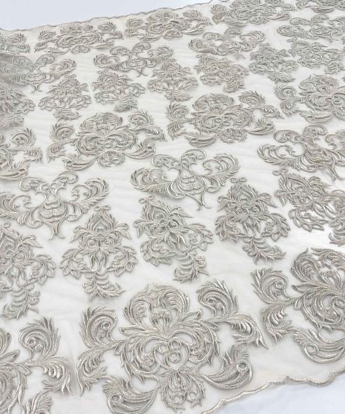 MDCH 015 - Dantelă / broderie aurie cu model baroc - Ambar Textile