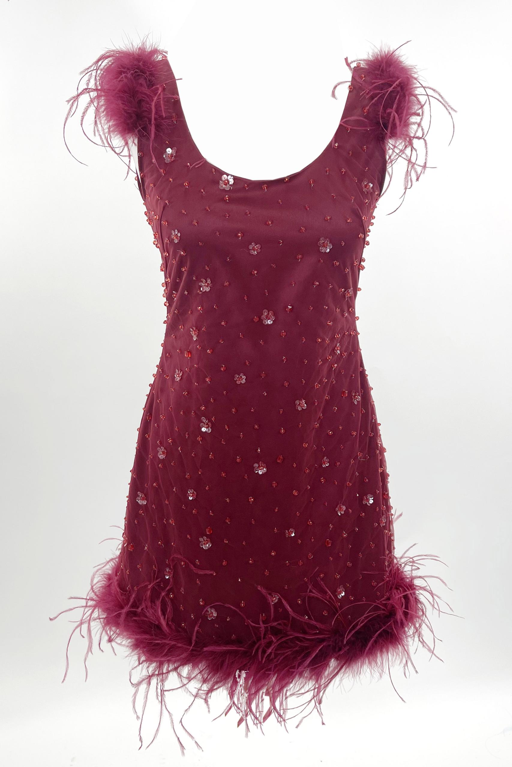 MI 14410 R - Broderie dantela cu margele roșii - Ambar Textile