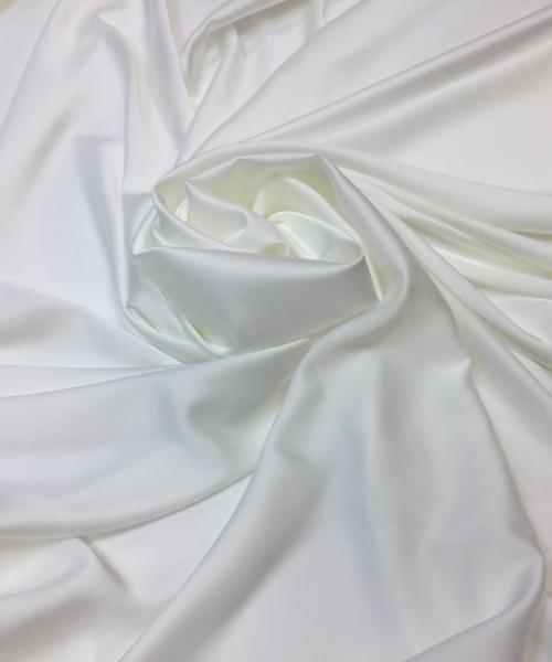 MC 148 02 - Satin premium imitație de mătase naturală cu elasticitate alb ivory - Ambar Textile
