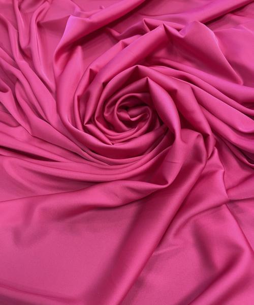MC 148 01 - Satin premium imitație de mătase naturală cu elasticitate roz fuxia - Ambar Textile