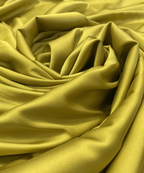 MC 148 03 - Satin premium imitație de mătase naturală cu elasticitate galben verzui -Ambar Textile