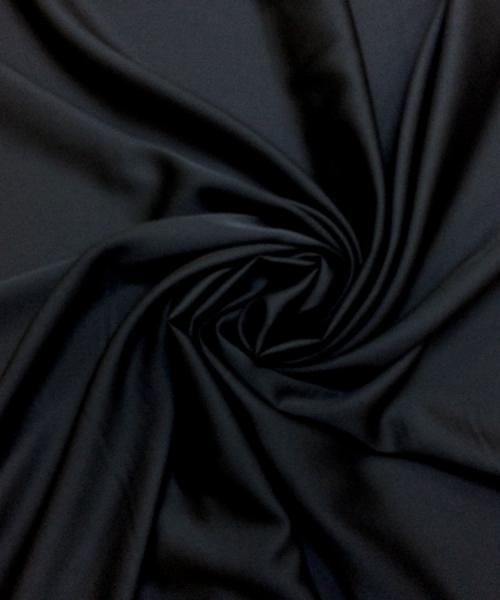 MC 148 08 - Satin premium imitație de mătase naturală cu elasticitate negru - Ambar Textile