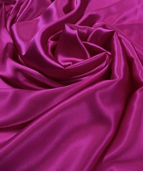 SILK 402 01 - Satin mătase naturală cu elasticitate roz fuxia - Ambar Textile