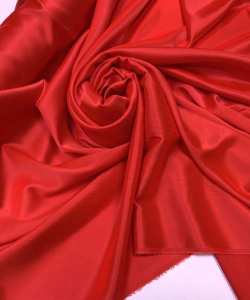 SILK 404 - Satin mătase naturală cu elasticitate roșu - Ambar Textile