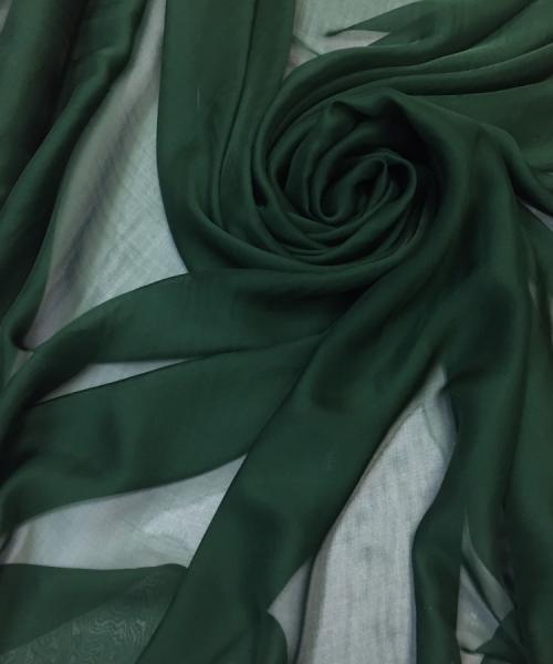 SILK 108 - Voal chiffon din mătase naturală verde închis pădure - Ambar Textile